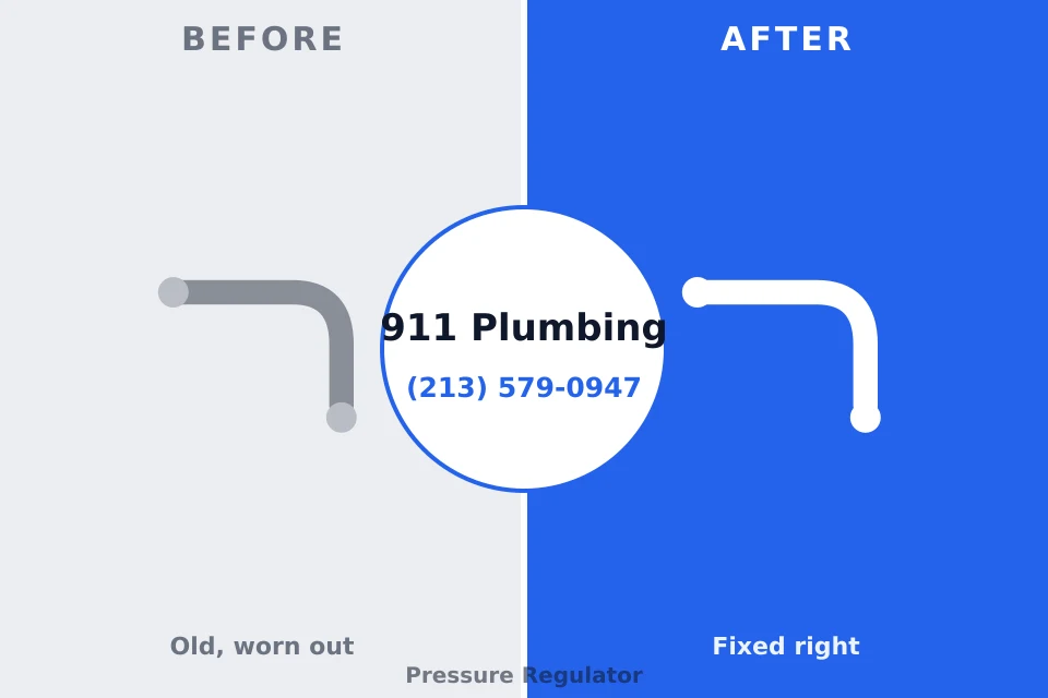 Before and after: plumbing repair La Cañada Flintridge, CA
